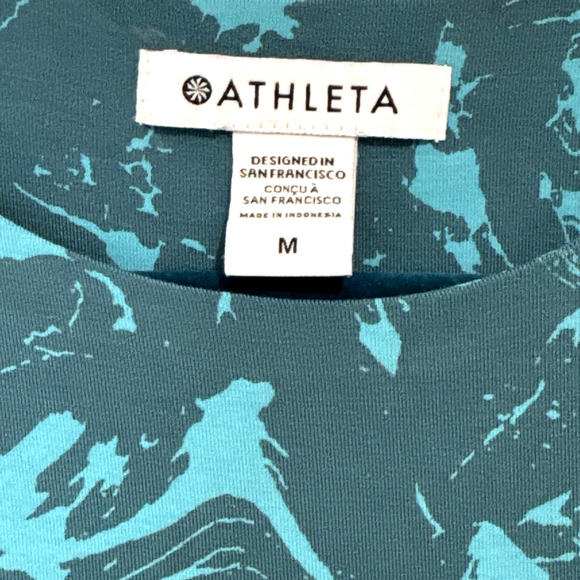 Athleta Santorini Thera High Neck Blue Modal Sleeveless Dress Women’s Size M - Picture 6 of 10